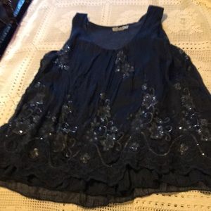 Ladies sleeveless embroidered camisole